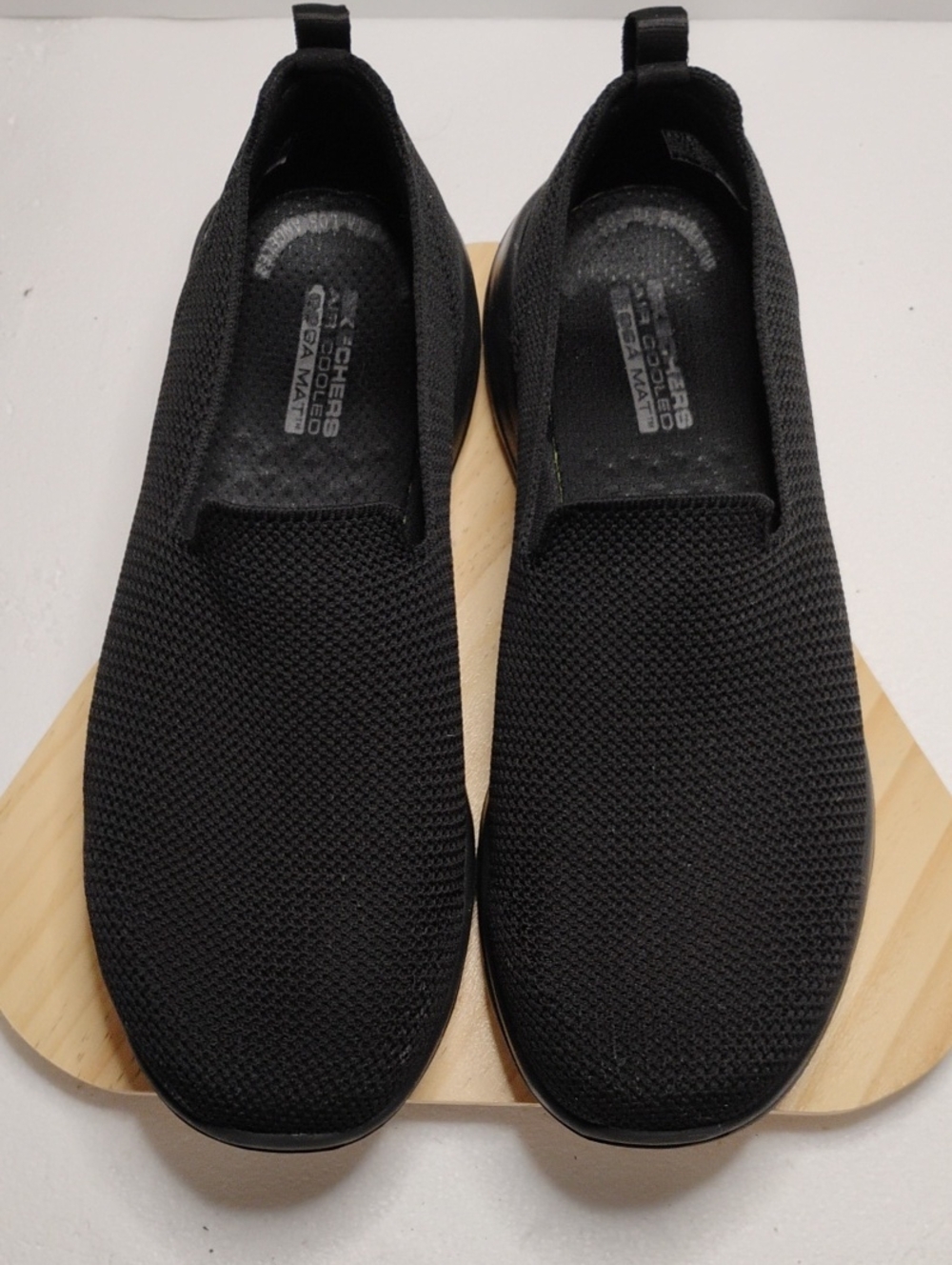 Skechers Black Mesh Slip-On Casual Loafers